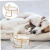 PENIKOKO Elevated Cat Food and Water Bowl Set with Stand view 4