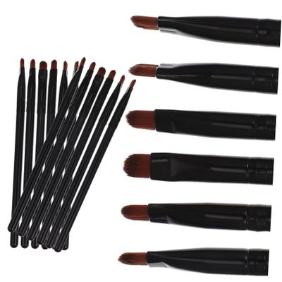 Happyyami 18-Piece Black Makeup Brush Set with Synthetic Fibers