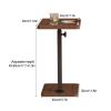 HARELA Height-Adjustable C-Shaped Bedside Table, Brown A view 2