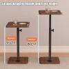 HARELA Height-Adjustable C-Shaped Bedside Table, Brown A view 4