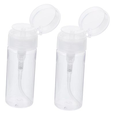 MUCKLILY 2-Pack 100 ml Refillable Leakproof PETG Shampoo Bottles
