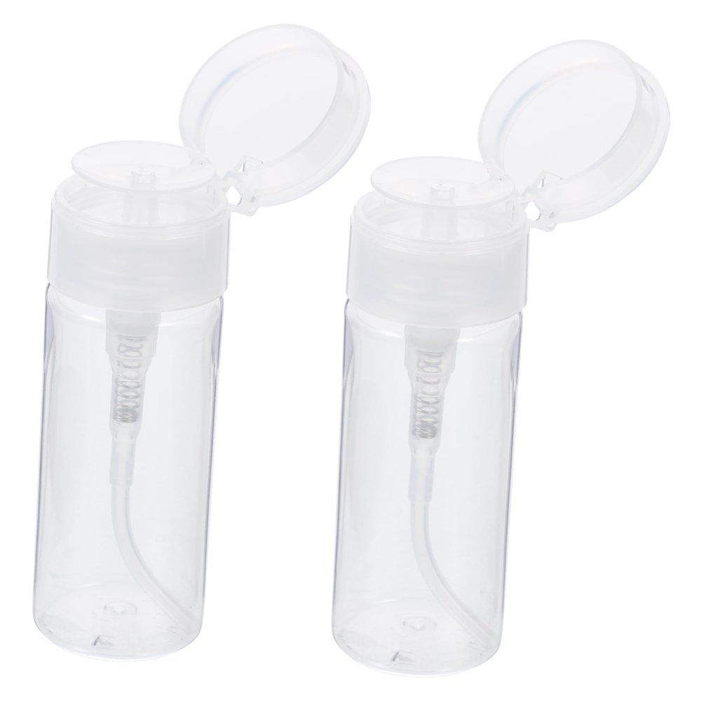 MUCKLILY 2-Pack 100 ml Refillable Leakproof PETG Shampoo Bottles