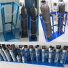Stainless Steel Gas Cylinder Rack, Floor-Mounted for Safe Storage in Laboratories, Clinics, and Hospitals view 2