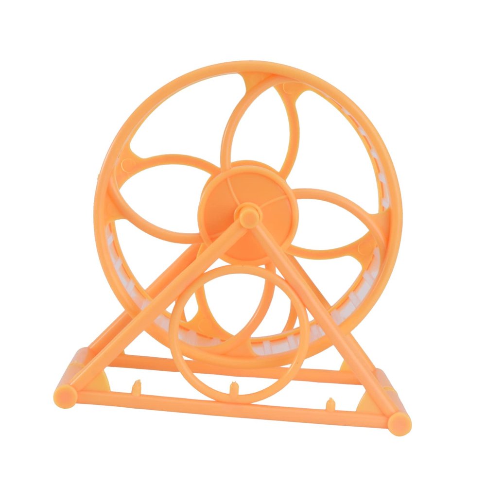 Quiet Hamster Exercise Wheel for Small Animals, Plastic, Yellow