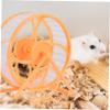 Quiet Hamster Exercise Wheel for Small Animals, Plastic, Yellow view 4