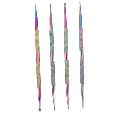 TOVINANNA 4-Piece Double-Ended Rhinestone Dotting Pens for Nail Art