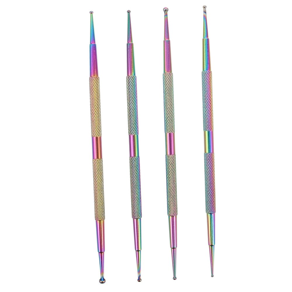 TOVINANNA 4-Piece Double-Ended Rhinestone Dotting Pens for Nail Art