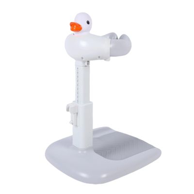 Asixxsix Baby Bath Stand, Adjustable Height, Anti-Slip, Foldable, Gray-White