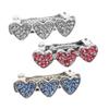 Toyvian 3-Pack Dog Hair Clips with Rhinestone Heart view 1