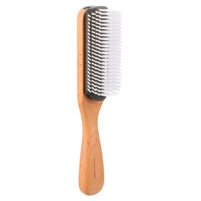 BESTYASH Durable Beechwood Hair Comb with Non-Slip Rubber Handle for Men