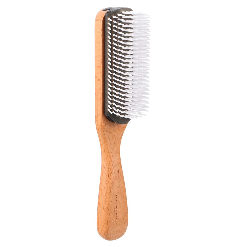 BESTYASH Durable Beechwood Hair Comb with Non-Slip Rubber Handle for Men