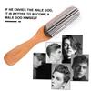 BESTYASH Durable Beechwood Hair Comb with Non-Slip Rubber Handle for Men view 3