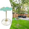Garden Bird Bath, Iron Base Birdbath, Decorative Water Tank Planter Garden Statue for Balcony, Patio, Lawn, Fence, or Backyard view 3