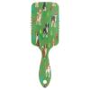 Green Cartoon Dogs & Colorful Paw Prints Detangling Massage Hair Brush view 1