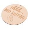 BESPORTBLE Sleeping Baby Door Sign, Round Wooden Plaque, 15 cm view 1