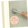 BESPORTBLE Sleeping Baby Door Sign, Round Wooden Plaque, 15 cm view 3