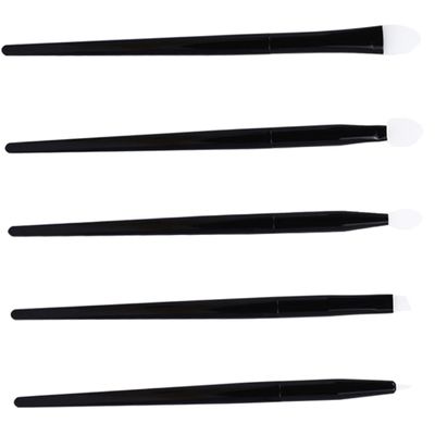 5-Piece Silicone Makeup Brush Set for Eyebrows, Eyeshadow and Lips