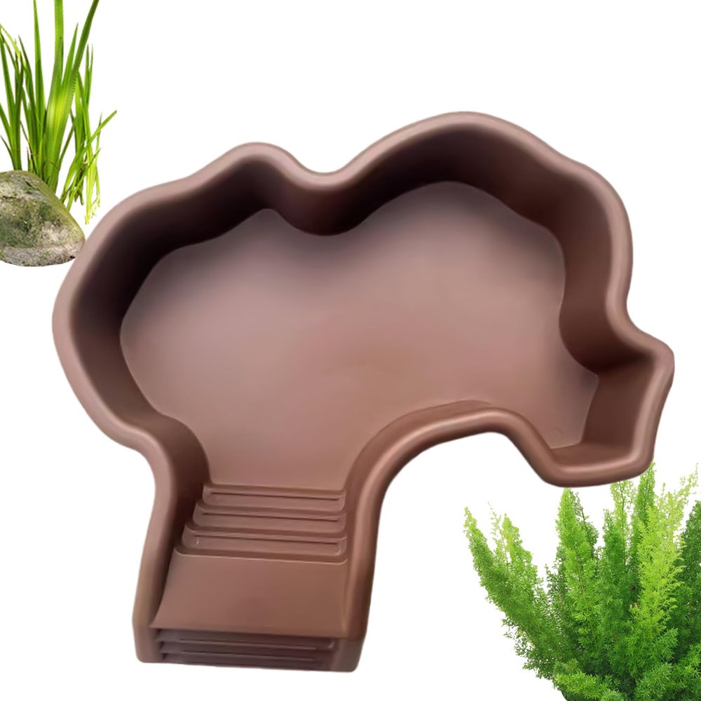 Turtle Water Dish, Large Bathing Basin for Reptiles