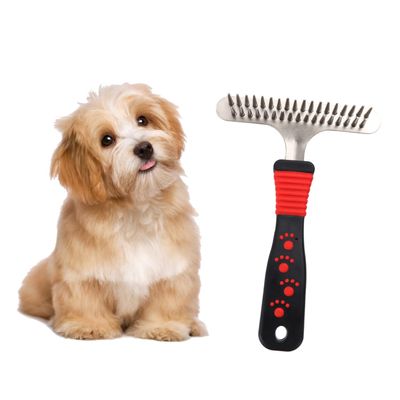 TOYANDONA Dog Brush for Dogs and Cats with Knot Remover