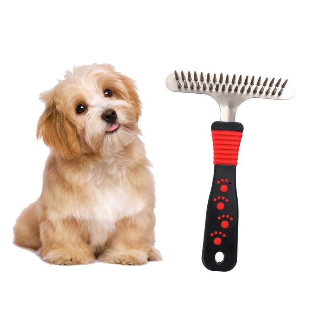 ibasenice Dog Brush with Knot Remover and Massage Effect