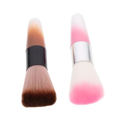 2-Piece Nail Cleaning Brush Set with ABS and Fiber Bristles