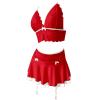 Begierde in Dessous Lace Mini Skirt Costume Set for Women (B-Red, XL) view 2