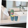 NULYLU 2-Pack Travel Toothbrush Holders, Lightweight Plastic, Secure Closure, Green and Blue view 3
