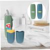 NULYLU 2-Pack Travel Toothbrush Holders, Lightweight Plastic, Secure Closure, Green and Blue view 4
