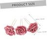 BESTYASH 3-Piece Rose Hairpins for Weddings, Bridesmaids and Special Occasions, Elegant Hair Accessories for Women, Pink view 4