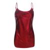 Generic Women's PU Strapless Lingerie Set, Patent-Look Underwear Dress (Red-4, M) view 4