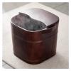 Failjierue Portable Wooden Foot Bath Bucket with Lid, 34 x 25 cm view 2