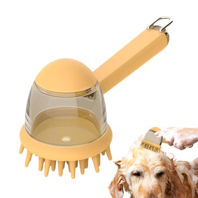 Dog Bath Brush with Soap Dispenser – Ergonomic
