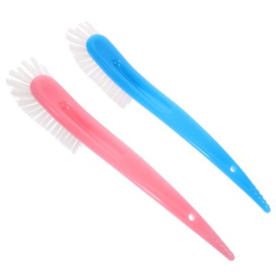 VANZACK 2-Piece Multifunctional Baby Bottle Brush Set with Nylon Bristles, Flexible Head and Suction Cup Handle