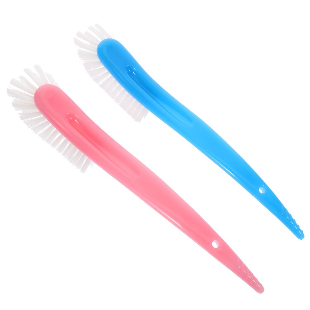 VANZACK 2-Piece Multifunctional Baby Bottle Brush Set with Nylon Bristles, Flexible Head and Suction Cup Handle