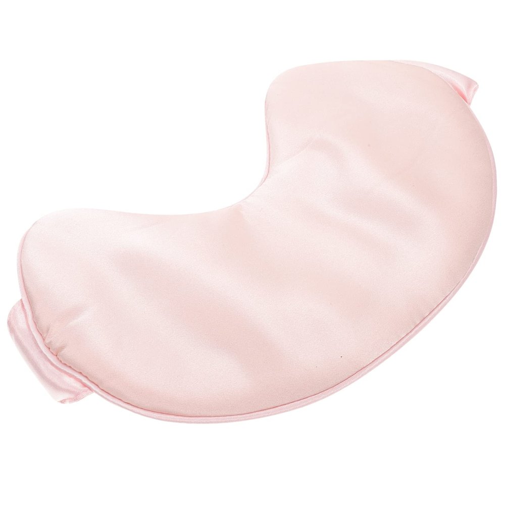 Pink Silk and Cotton Sleep Mask, Lightweight and Compact