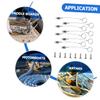 SHINEOFI 3-Piece Stainless Steel Safety Cable Set view 4