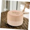 Abaodam Wooden Baby Tooth Box, Round Small Keepsake Box view 2