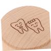 Abaodam Wooden Baby Tooth Box, Round Small Keepsake Box view 4