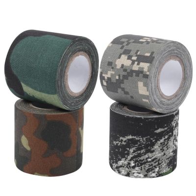 Milisten 4-Piece Self-Adhesive Camouflage Tape with Fleece Material for Outdoor Equipment