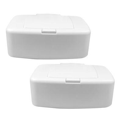 SOPOTUTU Wet Wipes Dispenser Box, 2-Pack, PP with Lids