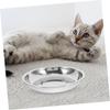 Toddmomy Stainless Steel Dog and Cat Bowls, Round Silver Food Bowls, Easy to Clean, 4-Pack view 4