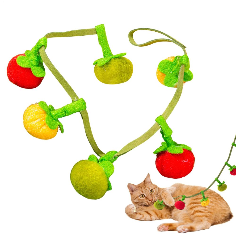 Catnip Toy for Cats, Tomato Shape, Crinkle Sound, Soft