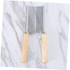 Dog Grooming Comb, 2-Pack, Wooden Handle, Stainless Steel Pins view 4