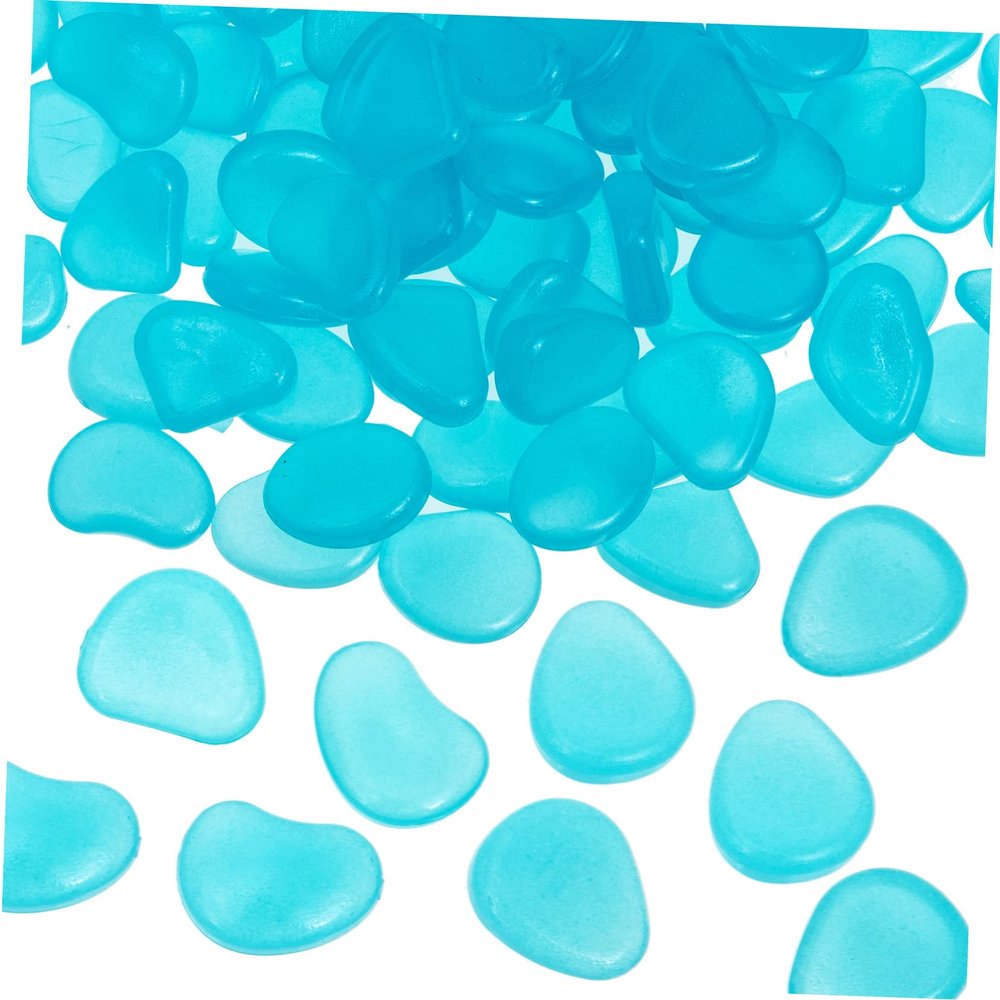 Warmhm 100-Piece Glowing Pebbles for Fish Tanks and Gardens