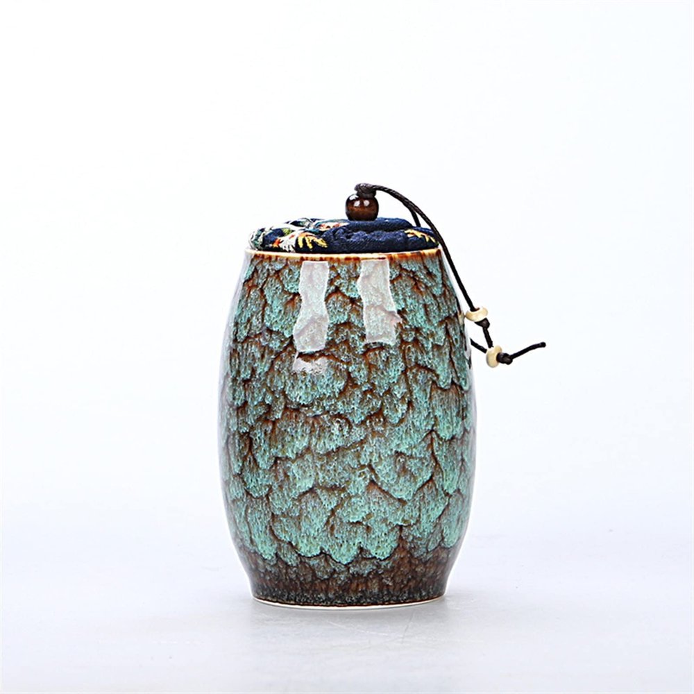 OUBBDVRT Pet Urn for Dogs and Cats, Ceramic Keepsake Memorial Box