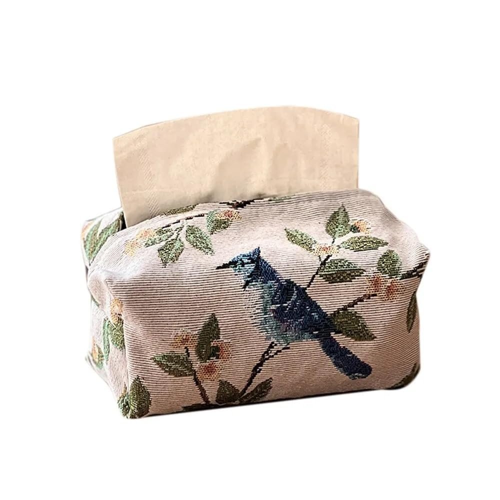 PU Leather Tissue Box Cover for Tabletop Storage