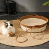 Foldable Breathable Padded Cat Basket Bed for Furniture Protection view 2