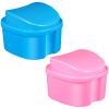 Portable Denture Case, 2-Pack, ABS, for Travel and Home view 1