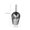 BESTonZON Multifunctional Stainless Steel Pet Food Scoop, Silver view 2