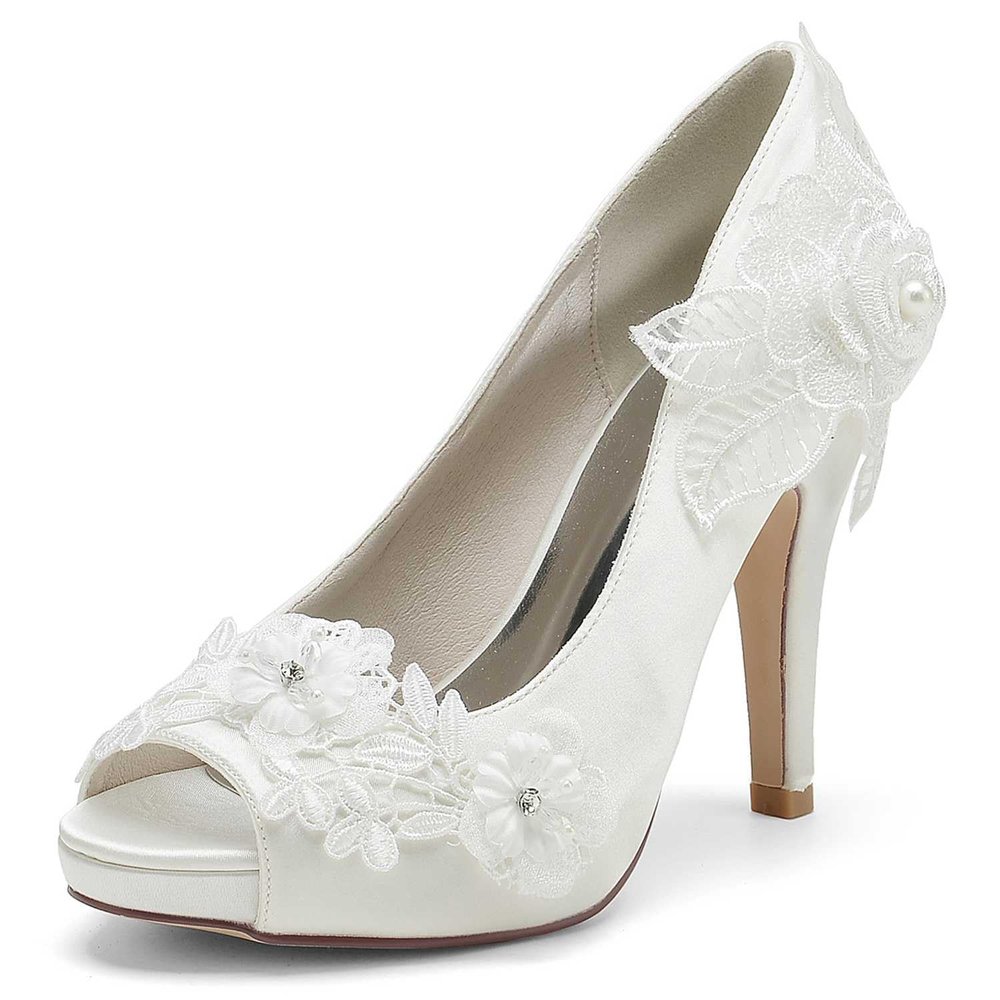 Women's Open-Toe Stiletto Sandal High Heels with Rhinestones and Satin